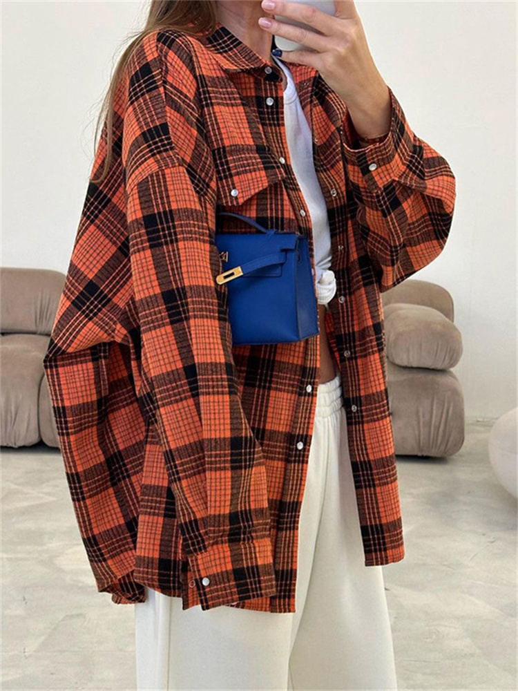 Crop Cardigan Vintage - Tossy カジュアルヴィンテージ女性のためのシャツ生き抜くラペルファッションルーズパッチワークストリート長袖ストライプ女性カーディガンコート