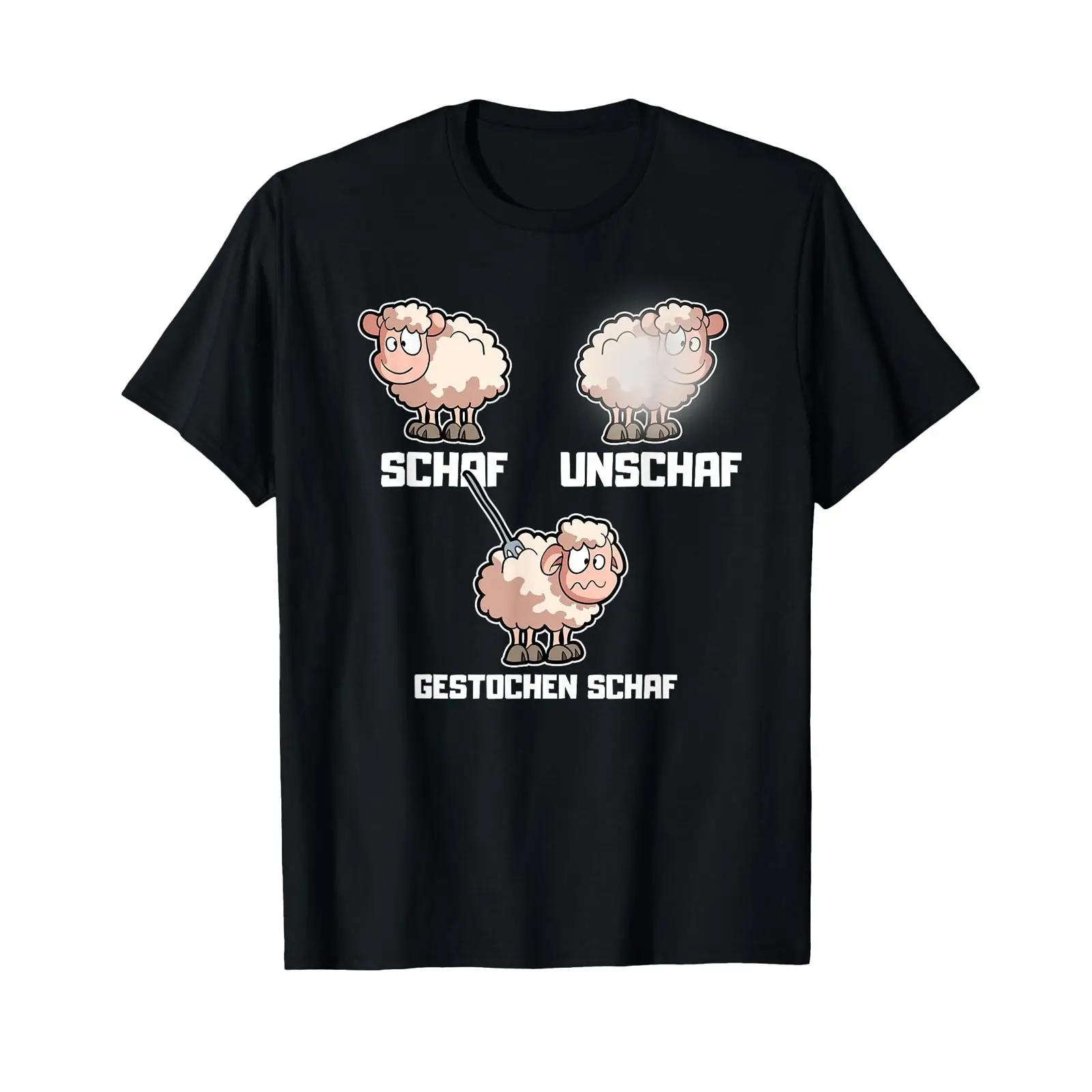 Vintage Fashion Expert - 面白い羊か羊じゃないか言葉ゲームエキスパートTシャツ ブラック ヴィンテージ ウォッシュ加工 わずかにユニセックス 男性用