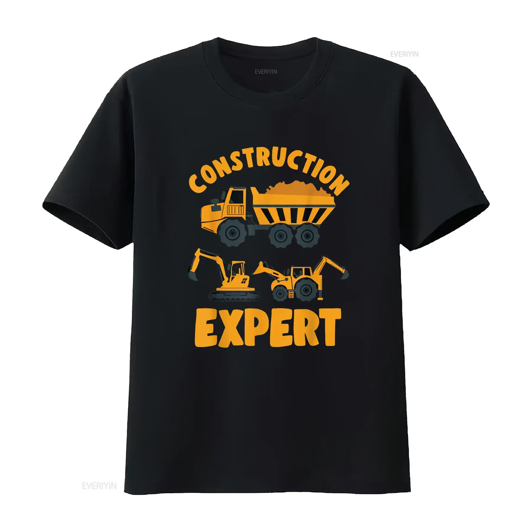 Vintage Fashion Expert - 建設トラック掘削機掘削機エキスパート男の子用幼児用Tシャツヴィンテージウォッシュドファッションわずかに通気性のあるオム多用途