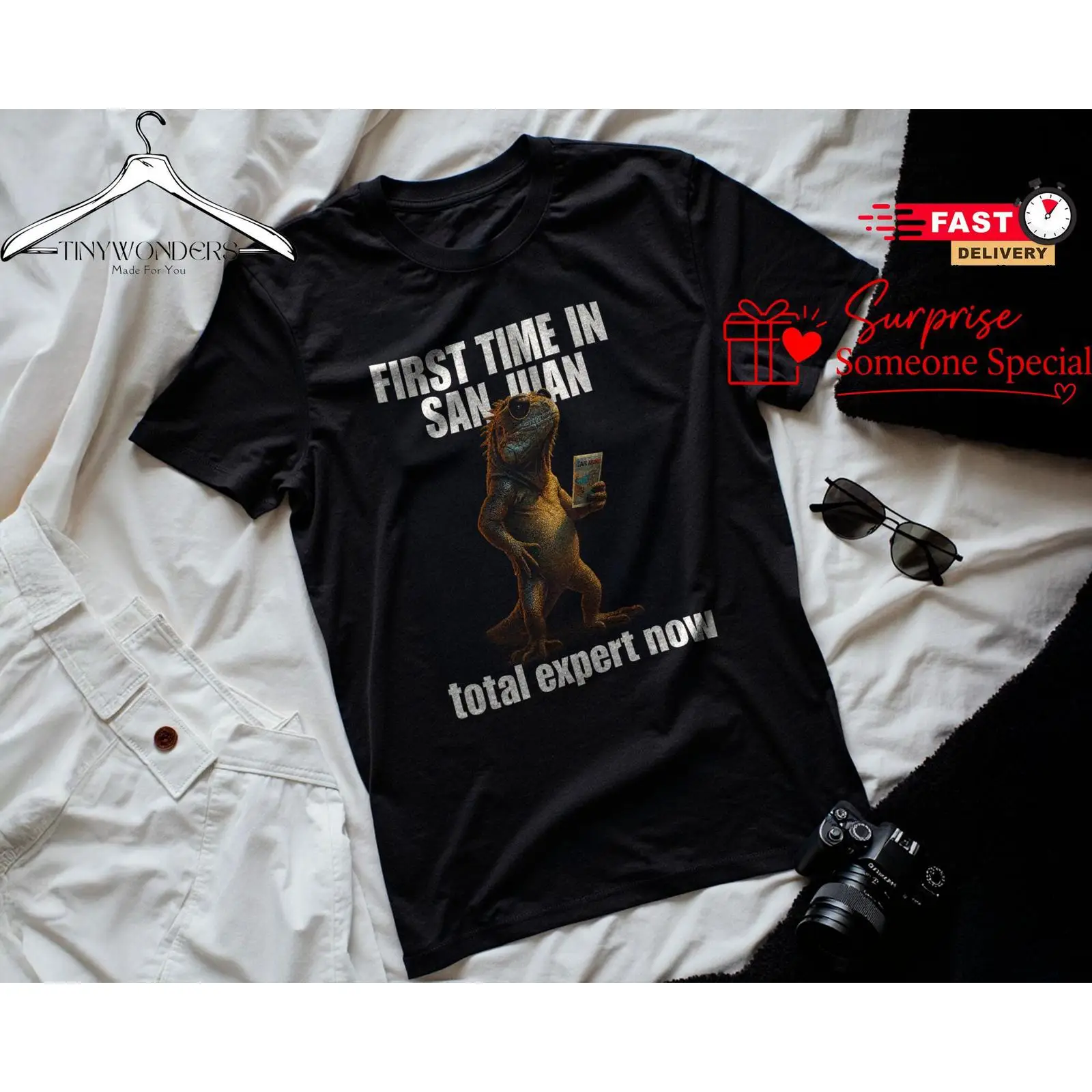Vintage Fashion Expert - 初めてのサンフアン イグアナ ミーム Tシャツ 面白い トータルエキスパート