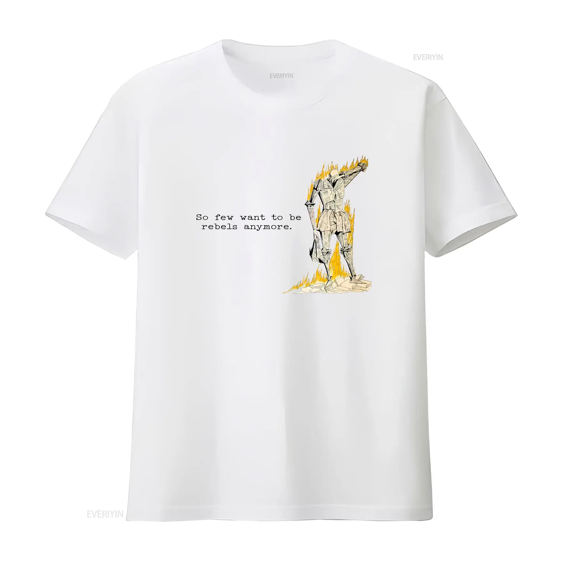 Vintage Fashion Newspaper - ダークゴシックバーニングニュースペーパーフィギュアストリートウェアプリントカジュアルTシャツヴィンテージウォッシュドオムストレッチファッションデザイナー服
