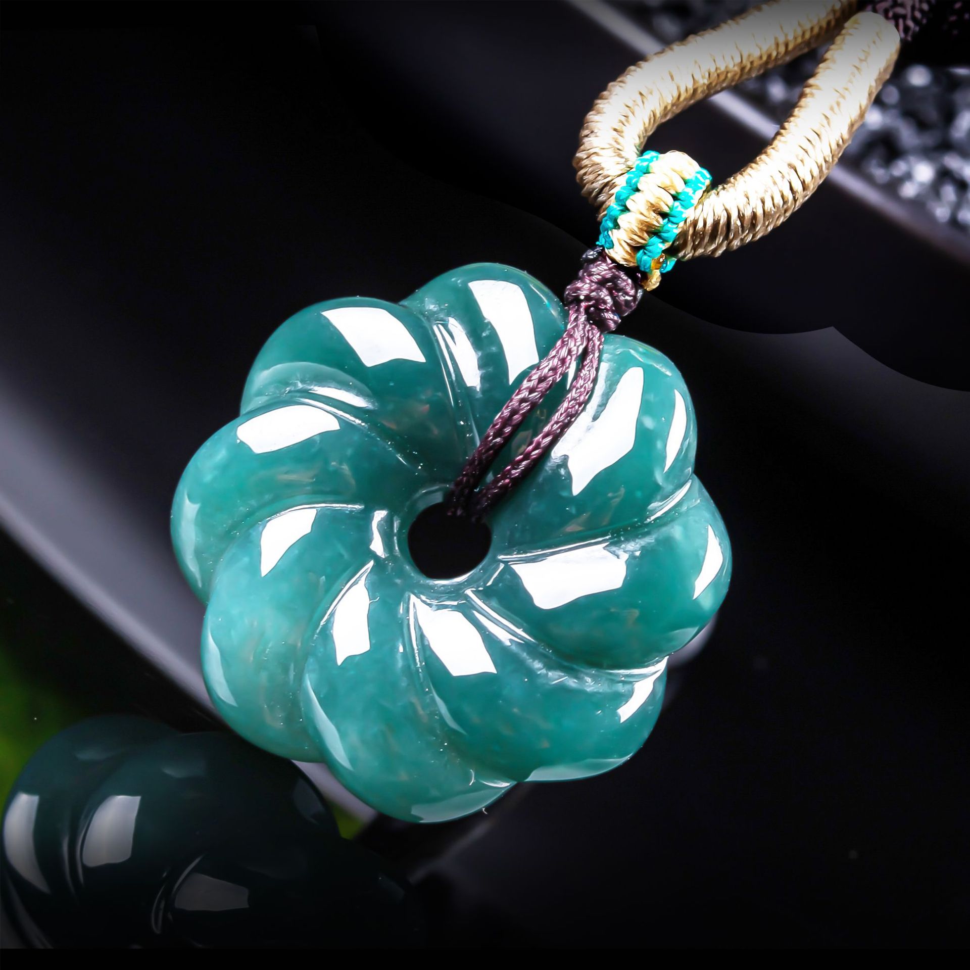 天然ビルマ翡翠の花ペンダントネックレスアクセサリー、宝石のお - Vintage Fashion Necklace のレビューと価格