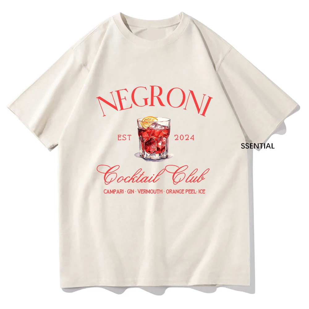 Negroni-男性と女性のためのユニセックスコットンTシャ - Vintage Fashion Club のレビューと価格