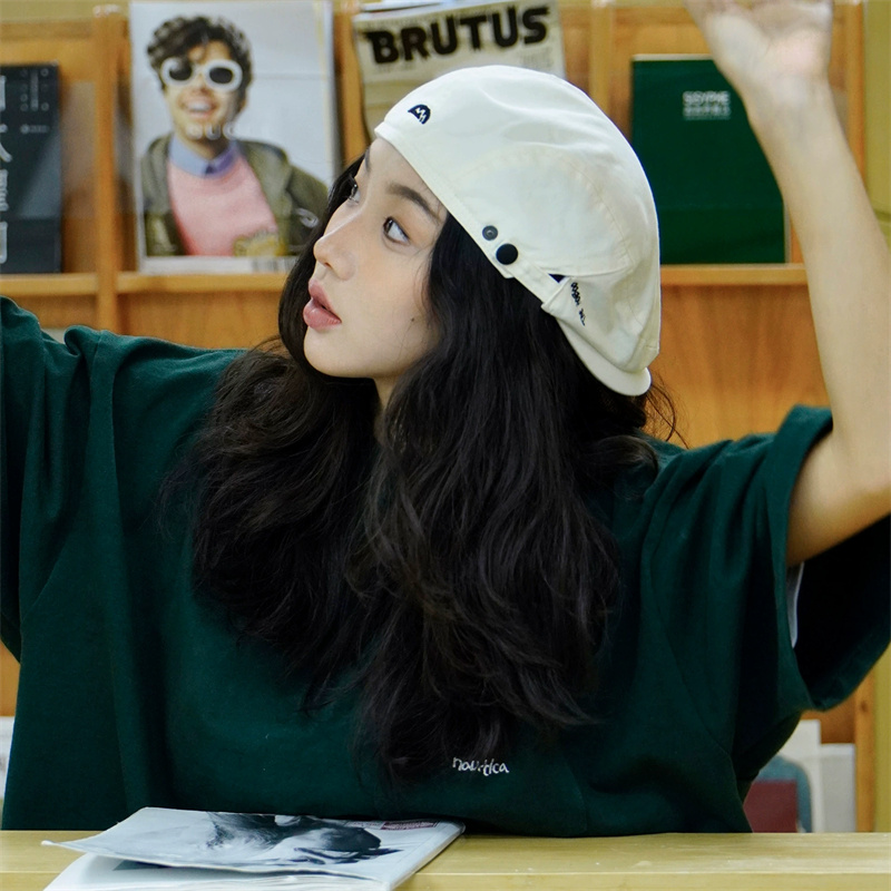 新作ファッションベレー帽 女性用 ガールズ 夏用 多用途 ペ - Vintage Fashion Newspaper のレビューと価格