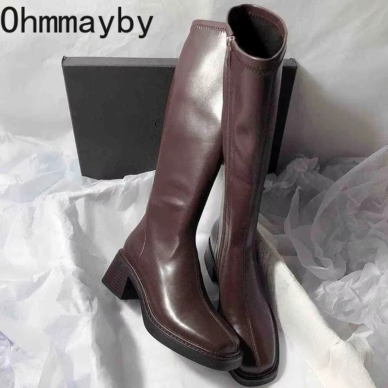 ヴィンテージ厚いヒールの女性のニーハイブーツファッションサイ - Vintage Old Fashion のレビューと価格