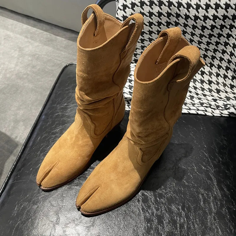 ファッションヴィンテージブーツ スプリットトゥ 韓国風チャン - Vintage Old Fashion のレビューと価格