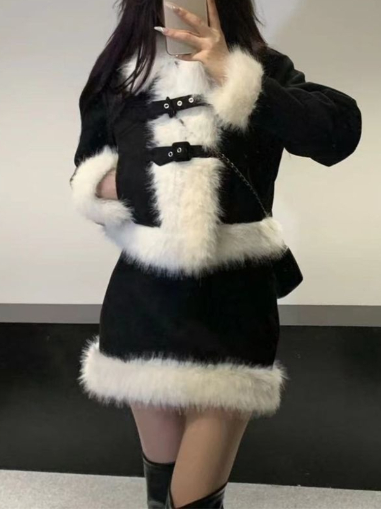 韓国風ヴィンテージデザイン暖かいセットアップ レディース エ - Vintage Fashion Ai のレビューと価格
