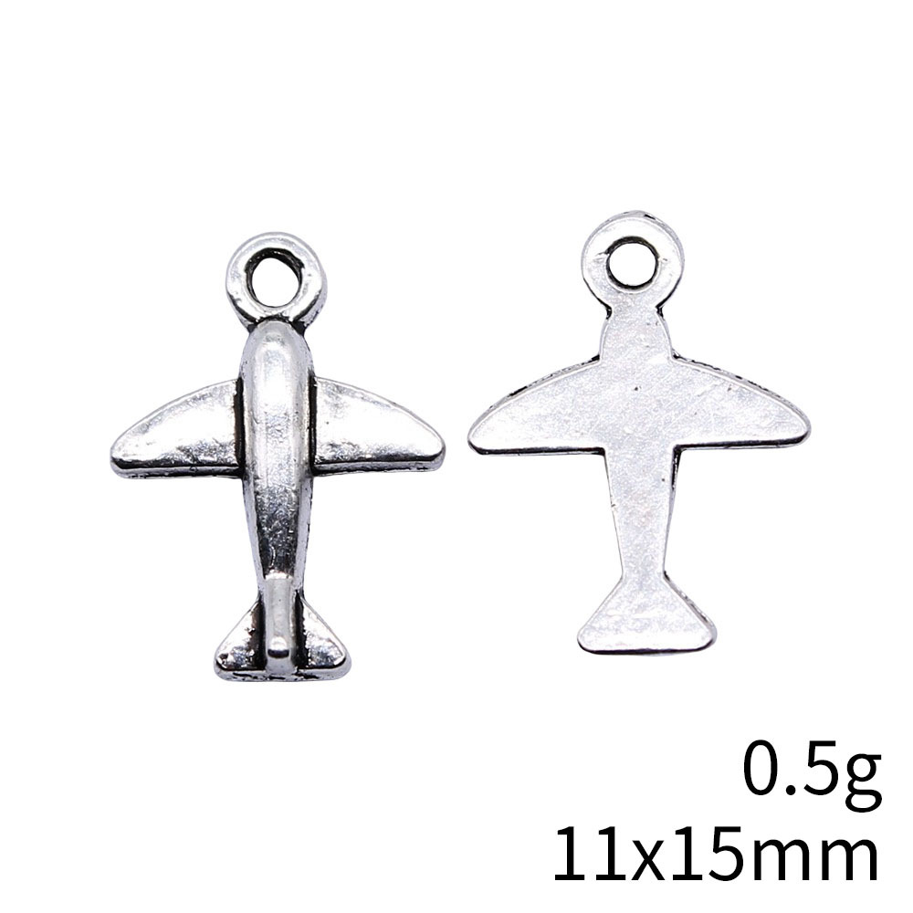 10 個 11x15mm アンティークシルバーカラー航空機チ - Vintage Fashion Enthusiasts のレビューと価格