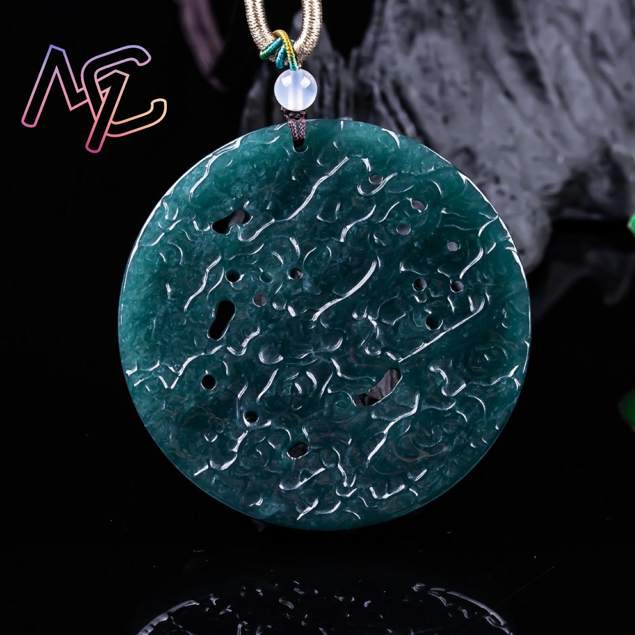 ミャンマー翡翠ドラゴンペンダントネックレスヴィンテージ本物の - Vintage Fashion Necklace のレビューと価格