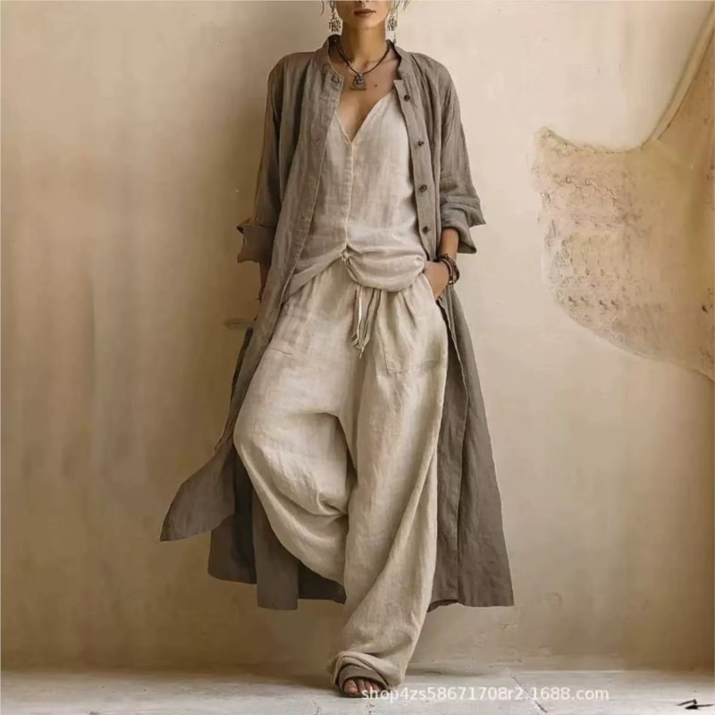 ヴィンテージプリント3点セット レディース カジュアル 長袖 - Crop Cardigan Vintage のレビューと価格