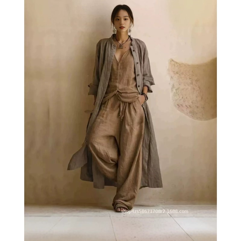 ヴィンテージプリント3点セット レディース カジュアル 長袖 - Crop Cardigan Vintage のレビューと価格
