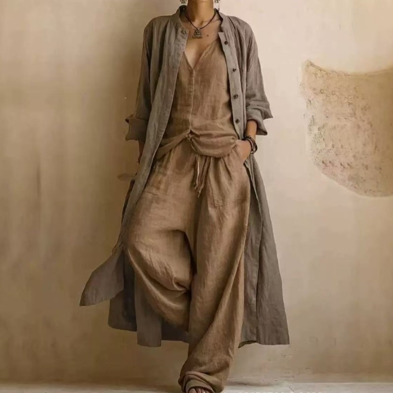 ヴィンテージプリント3点セット レディース カジュアル 長袖 - Crop Cardigan Vintage のレビューと価格