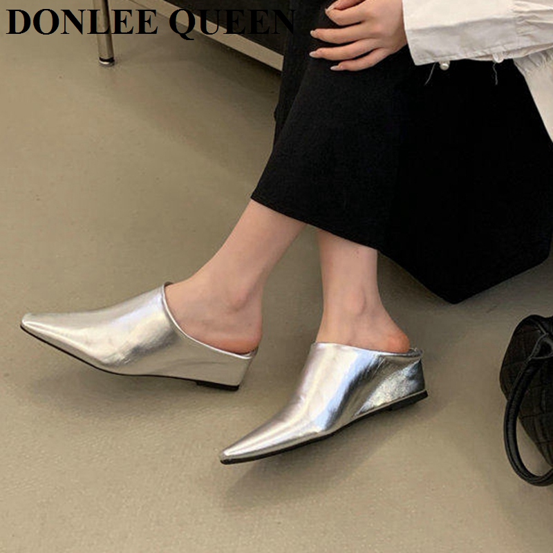 女性ファッションクローズトゥミュールスリッパ女性スクエアトゥ - Vintage Fashion Online のレビューと価格