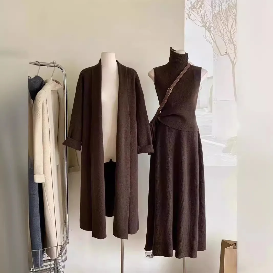 3 点セット女性ロングセーターベスト 2025 ジャンパード - Crop Cardigan Vintage のレビューと価格