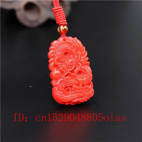 男性と女性のための天然の赤い翡翠石のペンダント,中国の翡翠石 - Vintage Fashion Necklace のレビューと価格