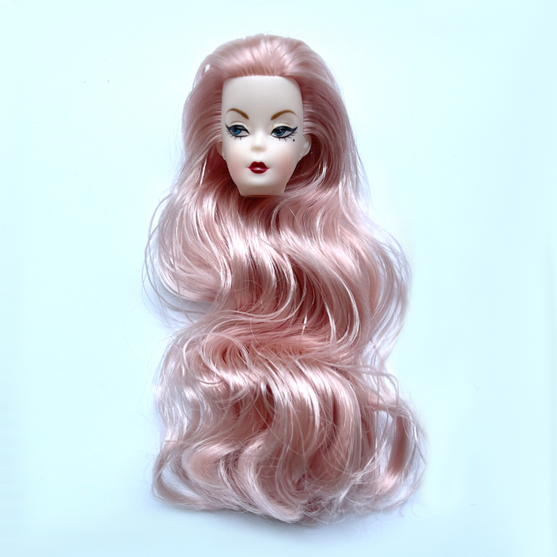 青い目のウェーブカールヘアドールヘッド、11.5インチドール - Fashion Y Vintage のレビューと価格