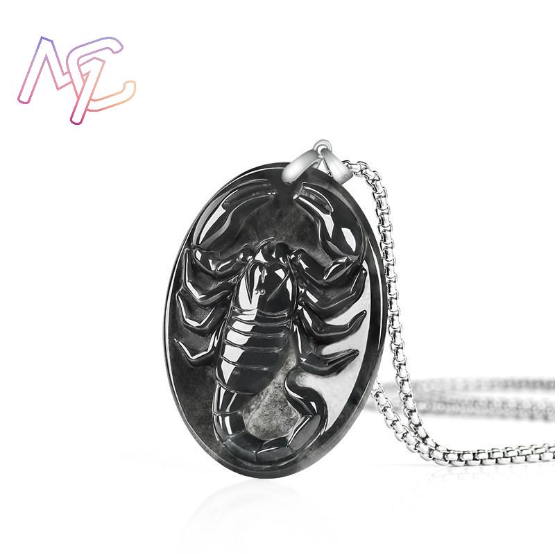 ミャンマー翡翠サソリペンダントネックレス高級デザイナーファッ - Vintage Fashion Necklace のレビューと価格