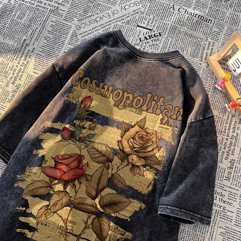 ヴィンテージ ウォッシュド ブラック ニュースペーパー バタ - Vintage Fashion Newspaper のレビューと価格