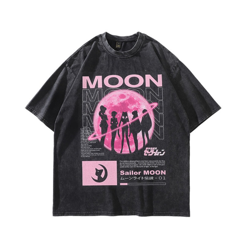 メンズ Tシャツ セーラームーン アニメプリント 夏 トレン - Fashion Y Vintage のレビューと価格