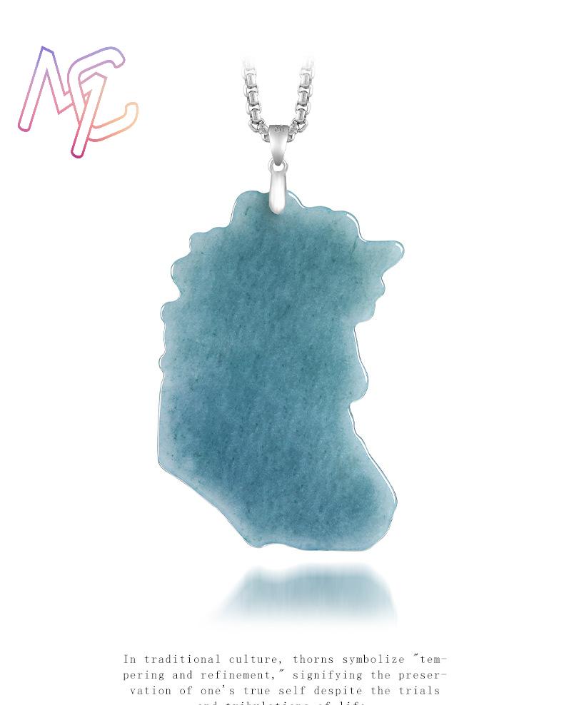 ミャンマー翡翠僧侶ペンダントネックレス高級お守り925シルバ - Vintage Fashion Necklace のレビューと価格