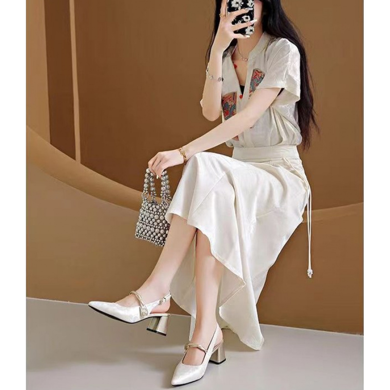2026年 エレガントな女性用 ポインテッドトゥ スリングバ - Vintage Fashion Dresses のレビューと価格