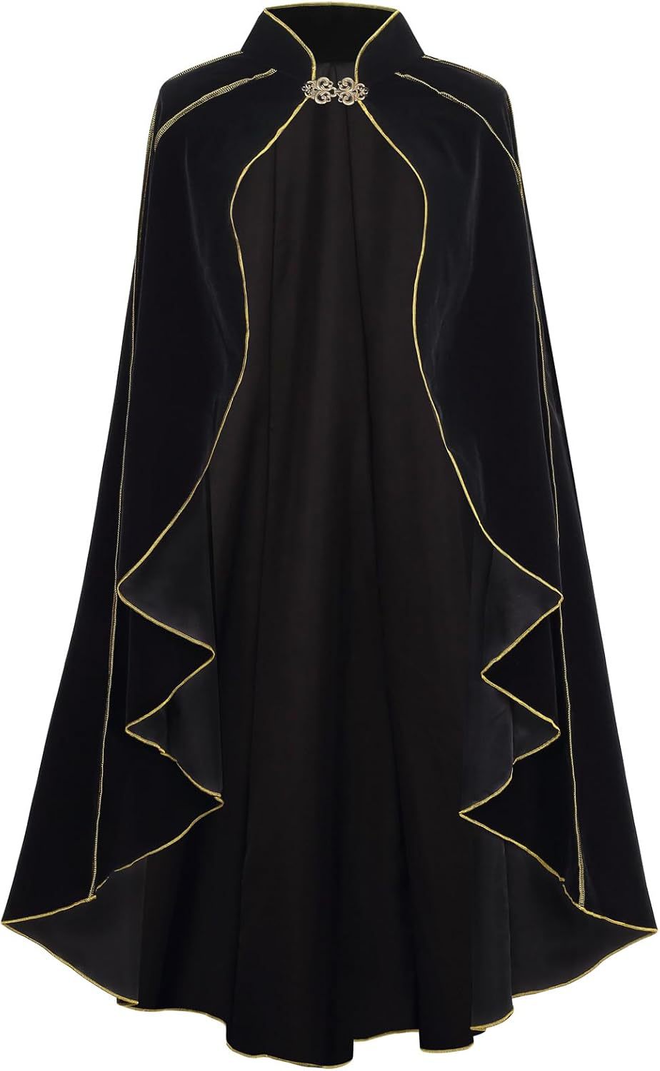 ゴールドトリム付き中世風豪華なマント ヴィンテージ風イレギュ - Vintage Fashion Dresses のレビューと価格