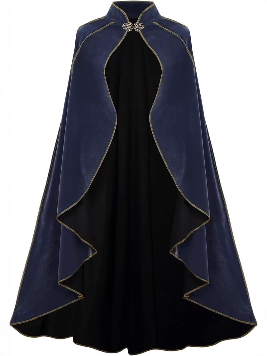 ゴールドトリム付き中世風豪華なマント ヴィンテージ風イレギュ - Vintage Fashion Dresses のレビューと価格